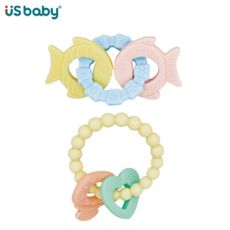 US BABY 優生 色彩啟蒙咬咬固齒環(BabyFish/MommyLove)【佳兒園婦幼生活館】