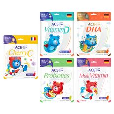 ACE SUPER KIDS 機能Q 維他命D/DHA/33e益生菌/綜合維他命/西印度櫻桃C軟糖