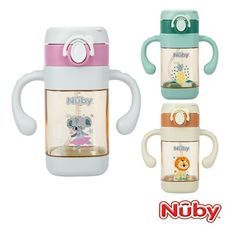Nuby PPSU學飲杯(粗吸管)300ml-3款可選【佳兒園婦幼生活館】