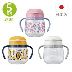 Combi 康貝 LakuMug樂可杯-第2階段直飲杯240ml (法式花園/快樂森林/簡單生活)【