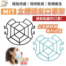 【台灣總經銷 口罩神器】MIT專利設計 立體透氣口罩架(２入) 口罩架 立體口罩支架  3D口罩支架