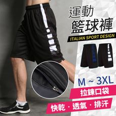 2018經典款超透氣彈力拉鍊運動短褲/籃球褲 (兩款可選)