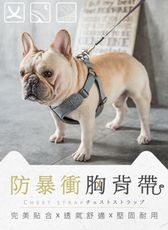 【透氣不勒脖】X型防暴衝反光胸背帶超值組