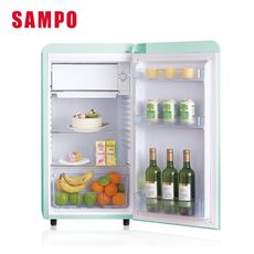 【SAMPO 聲寶】99公升一級能效歐風復古美型系列定頻右開單門冰箱(SR-C10-E)