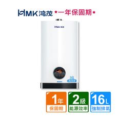 【HMK 鴻茂】智能恆溫強制排氣瓦斯熱水器16公升H-1601(不含安裝)