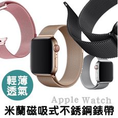 apple watch series 38/40/42/44mm 米蘭錶帶 不鏽鋼 替換帶 磁性吸附