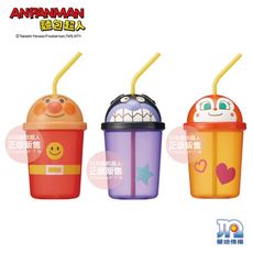 ANPANMAN 麵包超人-AN麵包超人轉蓋吸管杯(麵包超人/細菌人/紅精靈任選)-快速出貨