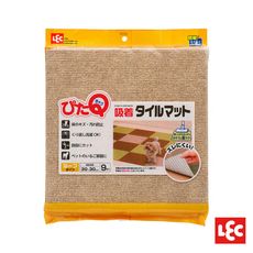 日本LEC-【日本LEC】吸附水洗地墊30x30cm-9枚入(米色)