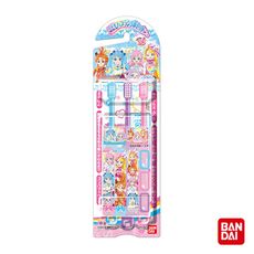 日本BANDAI-伸向天空！光之美少女牙刷3入(附有握把貼紙、名字保護貼紙)