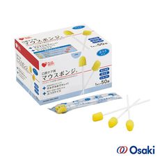 日本OSAKI-日製口腔海綿清潔棒(強化紙軸)50入