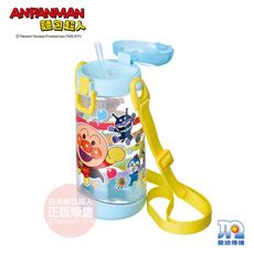 【正版公司貨】ANPANMAN 麵包超人-AN麵包超人鎖蓋吸管水壼450ml(水藍)