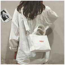 簡約 迷你 帆布 小包 單肩包 百搭(B02)
