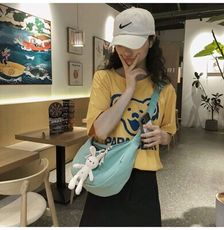 原宿 港風 大容量 簡約 文藝 布袋 帆布包(B517)