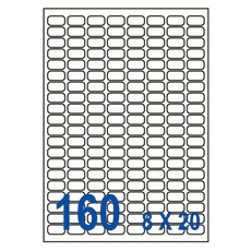 裕德Unistar US0256 多功能白標160格(22x12mm)(100張/盒)
