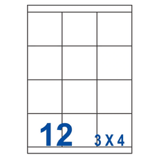 裕德Unistar US4279 多功能白標12格(70x67.7mm)(100張/盒)