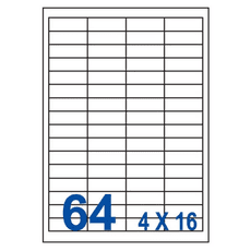 裕德Unistar US4271 多功能白標64格(48.3x16.9mm)(100張/盒)