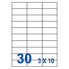 裕德 Unistar 電腦標籤US4456 多功能白標30格(70x29.7mm) (100張/盒)