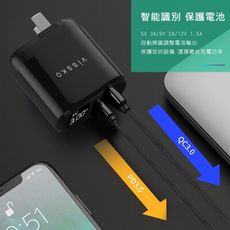 【臺灣現貨】18W充電器  帶數顯 充電插頭 蘋果快充 安卓快充 變壓器 充電頭 qc3.0 雙口適