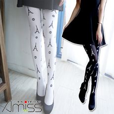 AMISS 獨家日系經典造型褲襪-熱情鐵塔(2色)