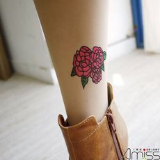 AMISS【個性圖騰】刺青褲襪-可愛玫瑰