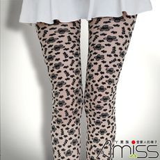 AMISS 歐美時尚精緻造型褲襪-梅花朵朵褲襪