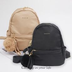 迷你後背包 毛球後背包 mini bag  防潑水 尼龍後背包 女生後背包1908  Ca