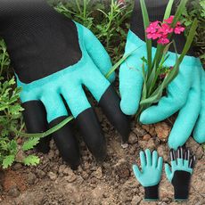 園藝專用防刺穿帶爪種植手套 園藝手套 勞作手套 護手 鷹爪可鬆土