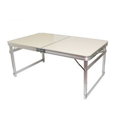 升級方管款 (無傘孔)-時尚白  雙提把四桿加厚穩固鋁合金折疊桌