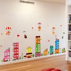 動物城市風 裝飾壁畫 壁貼 壁紙 立體壁貼 可重覆黏貼 貼紙 辦公室 客廳 臥室貼 兒童房 沂軒精品