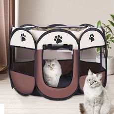 【M號】寵物帳篷 八面寵物圍欄 八角帳篷 可折疊寵物帳篷 寵物產房 寵物窩 寵物籠 圍欄 休養房