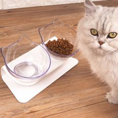 可愛貓臉雙碗架 防滑雙碗 貓臉雙碗 貓碗 寵物碗 寵物雙碗 飼料碗 飼料雙碗 狗碗