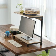 【尊爵家Monarch】日系簡約雙層螢幕架 桌上架 增高架 置物架 收納架 螢幕鍵盤架 螢幕置物架
