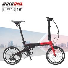 BIKEDNA LIFE2.0 16吋超輕摺疊車指撥3速精靈挑戰世界級九公斤折疊車45T齒盤三速定位