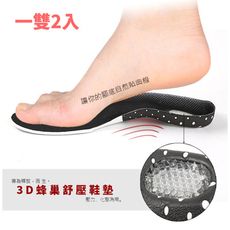 遠離足筋膜炎夢魘: 3D蜂巢釋壓男女鞋墊