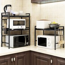 【DaoDi】二代可伸縮微波爐置物架(單層) 烤箱/氣炸鍋收納架 廚房收納架