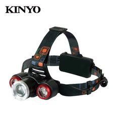 【KINYO】高亮度LED三頭變焦頭燈 LED-716