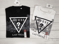 Guess 橙邑男經典城市圖案Logo圓領短袖T恤黑白任選