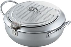 味楽亭II 日本製附蓋油炸鍋3件組24cm