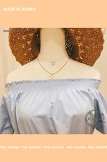 【梨花著衣】正韓珍珠星星白色頸鍊