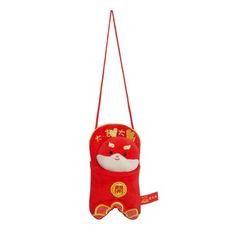 摩達客◉春節開運招財◉過年紅龍娃多用途掛式紅包袋手機袋