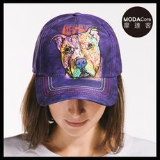 【摩達客】美國進口The Mountain 紐約藝術家DR系列  彩繪注視比特犬 棒球帽/六分割帽
