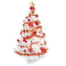 摩達客 台灣製5尺(150cm)特級白色松針葉聖誕樹(不含燈)
