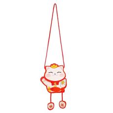 摩達客◉春節開運招財◉招財貓多用途掛式紅包袋手機袋