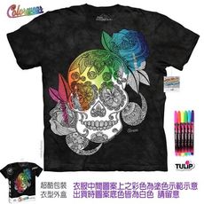 【摩達客】美國進口ColorWear  蜜糖骷髏 DIY彩繪塗鴉 短袖T恤(附布料畫筆+衣型盒)