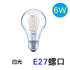 Luxtek樂施達 LED燈絲燈泡 A19-6W-F6500-E27 (白光)