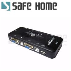 USB KVM 1對4 手動切換器 可用一組螢幕、鍵盤、滑鼠操作四台電腦 SKU104