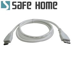 SAFEHOME USB 1公尺延長轉接線 3.1 TYPE-C 公 對 3.0 micro B 公