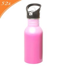 52s 夢幻繽紛運動鋼瓶 (粉紅色) (附贈吸管刷)