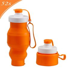 52s 時尚伸縮折疊水瓶 (橘色)