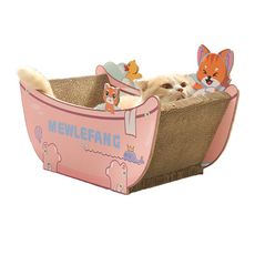 【AOYI奧藝】浴缸瓦楞紙貓抓窩 貓躺椅 貓抓板(寵物玩具 禮物 貓咪玩具 蜂窩瓦楞紙耐磨貓抓板)